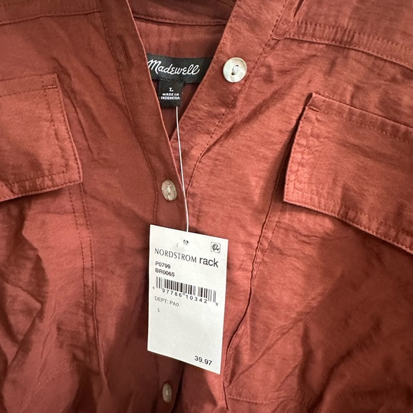 NWT Madewell Button Up Top Size L - Picture 3 of 4